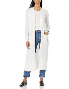 Armani Exchange Damska bluza z wełny merynosów Blend Light Weight Sweater Duster Cardigan, Iso, XL - Bluzy damskie - miniaturka - grafika 1