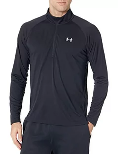 Under Armour Męska koszulka streaker z suwakiem do połowy długości czarny Black/Black/Reflective (001) S 1361474-001-Small - Koszulki męskie - miniaturka - grafika 1