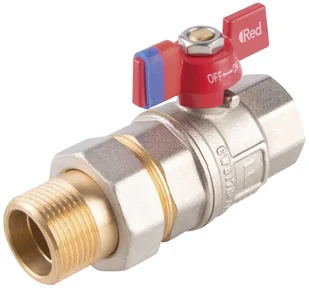 Zawór kulowy nakrętno-wkrętny z motylkiem, ze śrubunkiem 3/4 F-Power Pro - Zawory i kraniki - miniaturka - grafika 1