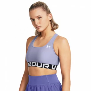 Biustonosz treningowy Under Armour UA HG Authentics Mid Branded - fioletowy - UNDER ARMOUR - Bielizna sportowa damska - miniaturka - grafika 1
