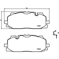 Klocki hamulcowe - Klocki hamulcowe - komplet BREMBO P 85 165X - miniaturka - grafika 1