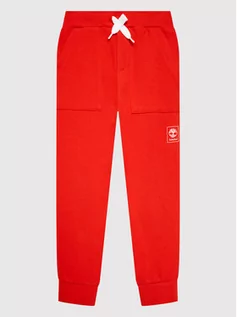 Spodnie i spodenki dla chłopców - Timberland Spodnie dresowe T24B79 S Czerwony Regular Fit - grafika 1