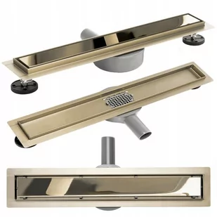 Rea Odpływ liniowy Rea Pure Neo Mirror Gold Pro 50 - Odpływy liniowe - miniaturka - grafika 1
