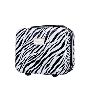 Kufer twardy PUCCINI BEVERLY HILLS ABSQM015 10 Zebra - Kosmetyczki, organizery i kuferki - miniaturka - grafika 1