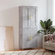 Witryny - vidaXL Witrynka, szarość betonu 69,5x34x180 cm materiał drewnopochodny - miniaturka - grafika 1