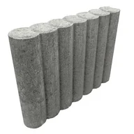 Ogrodzenia - Obrzeże palisadowe ring 33 x 25 x 6 szare MAJA - miniaturka - grafika 1