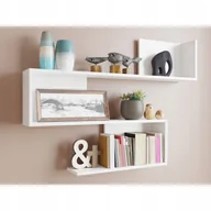 Półki do salonu - Półka wisząca Kalbe biała - miniaturka - grafika 1