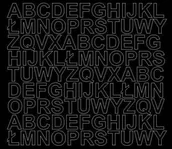 Pasmanteria - Litery samoprzylepne 2 cm czarny matowy - Matowa - miniaturka - grafika 1