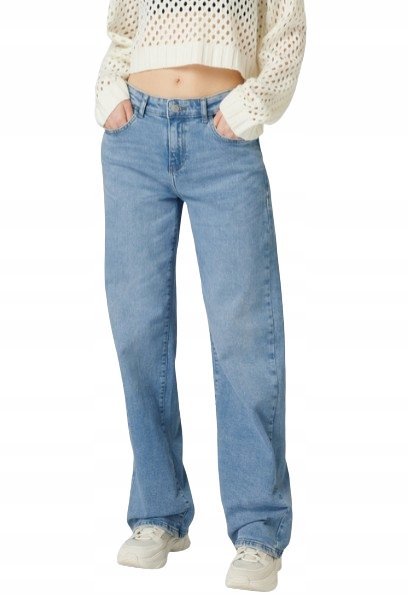 NOISY MAY JEANSY DAMSKIE NIEBIESKIE DŁUGIE SZEROKIE NOGAWKI 29/32 XQA