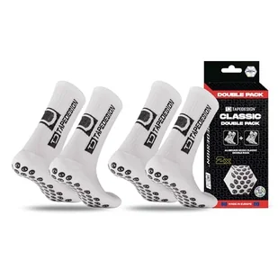 Tapedesign Skarpety Classic z podwójnym opakowaniem – 2 pary do piłki nożnej i sportu – antypoślizgowe w butach – maksymalna przyczepność do treningu i zawodów – antypoślizgowe wypustki – skarpety - Skarpetki dla dzieci - miniaturka - grafika 1