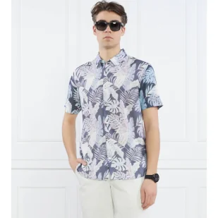 GUESS Koszula SS ECO RAYON INDGO T | Slim Fit - Koszule męskie - miniaturka - grafika 1