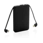 Powerbanki - Power bank 5000 mAh, zintegrowany kabel 3 w 1 - miniaturka - grafika 1