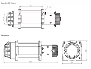 Wyciągarka XTR 15000lbs [6810kg] z liną syntetyczną 12V (lina: 10mm 28m) 81877819 - Wciągarki - miniaturka - grafika 3