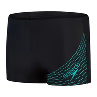 Kąpielówki męskie - Męskie Bokserki kąpielowe SPEEDO MEDLEY LOGO ASHT AM 8-1135406870 – Czarny - miniaturka - grafika 1