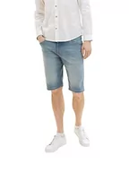 Spodenki damskie - TOM TAILOR Męskie dżinsy bermudy szorty ze stretchem, 10161 - Light Stone Blue Grey Denim, 36 - miniaturka - grafika 1