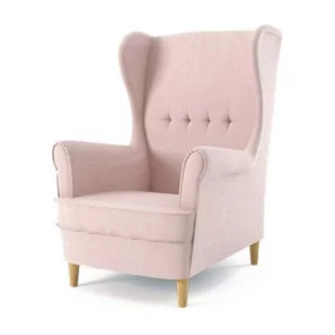 Fotel skandynawski, Uszak, 75x80x104 cm, jasny różowy - Fotele - miniaturka - grafika 1