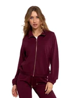 Bluzy damskie - Bluza damska Moraj OBD5500-002 - bordowa XXL - miniaturka - grafika 1