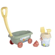 Zabawki do piasku - SMOBY Zestaw do piasku Wózek Wiaderko Grabki Ekologiczny - miniaturka - grafika 1
