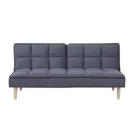 Sofy i kanapy - Beliani Rozkładana sofa SILJAN ciemnoszara - miniaturka - grafika 1