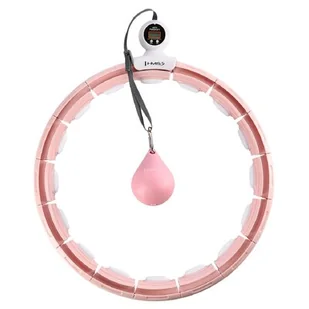HMS HHM15 Hula Hop z magnesem i obciążeniem różowy + licznik - Obciążenia - miniaturka - grafika 1