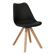 Krzesła - D2.Design Krzesło Norden Star Square PP czarne1627 180261 - miniaturka - grafika 1