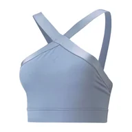 Bielizna sportowa damska - Stanik fitness cardio PUMA Flawless Sculpt Mid-Impact Longline - miniaturka - grafika 1