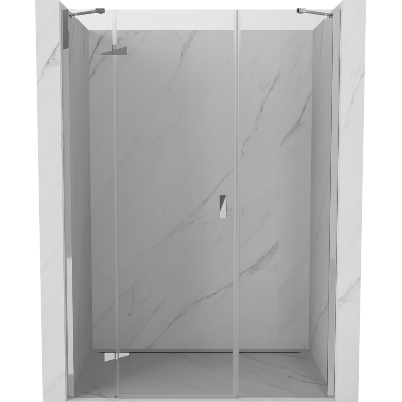Mexen Mist-H drzwi prysznicowe uchylne lewe 155 cm, transparent, chrom - 8A5-155-001-01-00-L