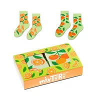 Skarpetki dla dzieci - Zestaw kolorowych skarpetek dla dzieci r.30-35 - mixTURY Pomarańczowe - miniaturka - grafika 1