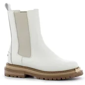 Botki damskie - Sztyblety damskie kremowe CARINII - Carinii - miniaturka - grafika 1