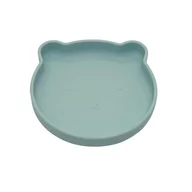 Miseczki i talerzyki dla dzieci - Bo Jungle talerz silikonowy z przyssawką Bear Pastel Blue - miniaturka - grafika 1