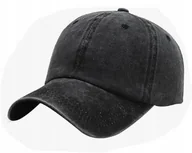 Czapki i chusty sportowe męskie - Czapka z daszkiem unisex rozm L czarna bawełniana - miniaturka - grafika 1