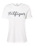 Koszulki i topy damskie - Tommy Hilfiger - T-shirt damski, biały - miniaturka - grafika 1