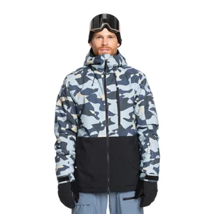 Kurtka snowboardowa męska Quiksilver Mission Printed Block - Kurtki narciarskie - miniaturka - grafika 1