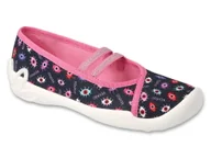 Kapcie damskie - Kapcie baleriny dziecięce dziewczęce domowe na gumki Befado 116Y321-34 - miniaturka - grafika 1