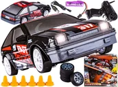 Samochody i pojazdy dla dzieci - ﻿Samochód Do Driftu, Auto RC Drift 1:24 2,4 GHz 4WD CZARNY - miniaturka - grafika 1
