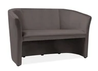 Sofy i kanapy - Sofa Tm-2 Velvet Wenge / Bluvel 14 Szara - miniaturka - grafika 1