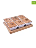 Serwisy obiadowe - Bambum 13-częściowy zestaw w kolorze beżowo-białym - (D)27 x (S)22,5 x (W)7 cm - miniaturka - grafika 1