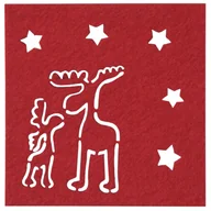 Obrusy i serwetki - Podkładka pod kubek filcowa Łosie 10 x 10 cm - miniaturka - grafika 1