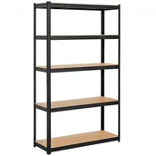 Szafy i regały magazynowe - Regał metalowy magazynowy 5 półek 180x90x40cm 875kg do garażu, piwnicy - miniaturka - grafika 1