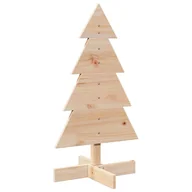 Choinki - vidaXL Drewniana choinka do udekorowania, 80 cm, lite drewno sosnowe - miniaturka - grafika 1