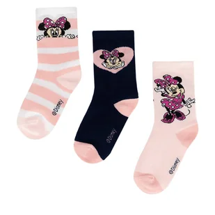 Zestaw 3 par wysokich skarpet dziecięcych Mickey&Friends ACCCS-AW24-341DCLS (3-PACK) Różowy - Skarpetki dla dzieci - miniaturka - grafika 1