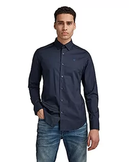 Koszule męskie - G-STAR RAW Męska koszula dressed super slim, niebieski (Mazarine Blue C271-4213), M - grafika 1