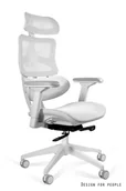 Fotele i krzesła biurowe - Unique Fotel ergonomiczny ERGOTECH Biały Nylonowa Zapytaj o RABAT! - miniaturka - grafika 1