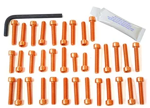 Pro-Bolt EHO030 aluminiowy zestaw śrub silnikowych do Honda VT250, pomarańczowy - Części motocyklowe - miniaturka - grafika 1