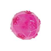 Zabawki dla psów - Zolux Piłka gumowa Pop z dźwiękiem różowa 6cm PZOL102 - miniaturka - grafika 1