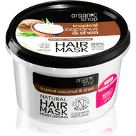 Maski do włosów - Organic Shop Nawilżająca maska do włosów Organiczny Kokos & Shea - Miękkość i pobudzenie, 250ml - miniaturka - grafika 1