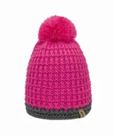 Czapki damskie - Czapka dziewczęca, różowa, pompon, Döll - miniaturka - grafika 1