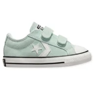 Buty dla dziewczynek - Buty trampki dziecięce Converse Star Player 76 na rzepy zamszowe miętowe-24 - miniaturka - grafika 1