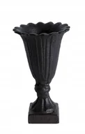 Wazony i flakony - WAZON W KSZTAŁCIE KWIATU żeliwny czarny wys. 14cm - miniaturka - grafika 1