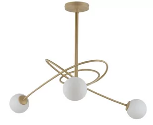 Sigma złota lampa sufitowa do sypialni 33356 VELVET 2 nowoczesny złoty żyrandol szklane kule 33356 - Lampy sufitowe - miniaturka - grafika 1